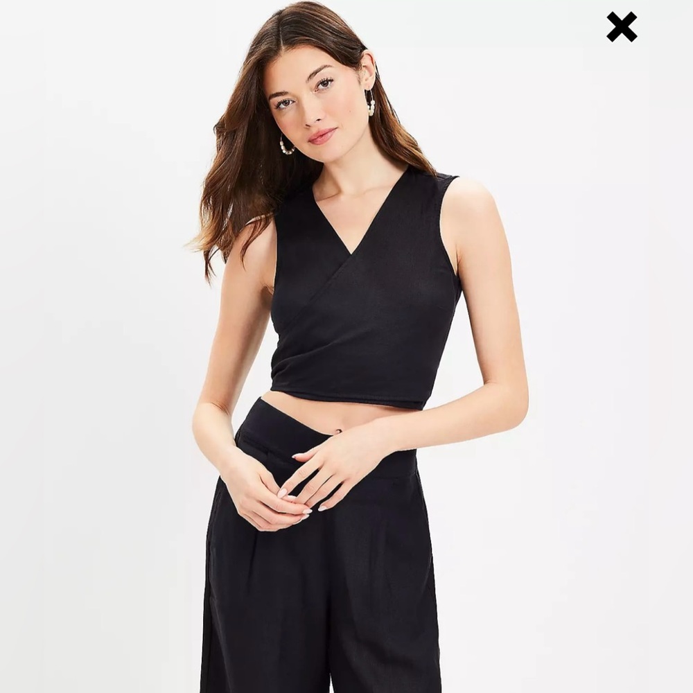Linen Tie front top